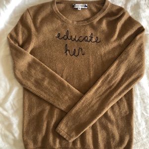 Lingua Franca Embroidered Cashmere Sweater